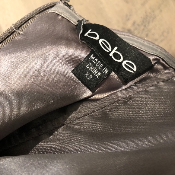 SOLD! Bebe Lace Silver & Lace Tube Top Dress - Picture 5 of 5